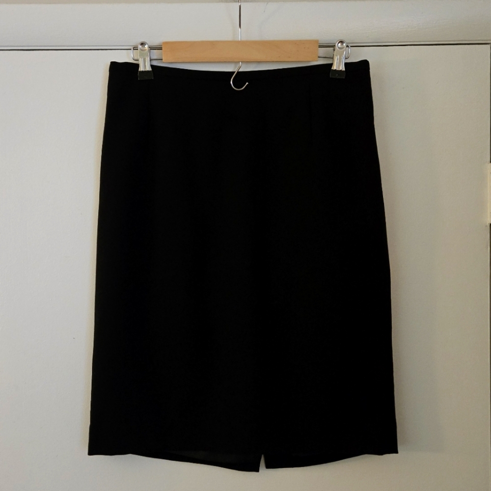 Calvin Klein Basic Black Suiting Pencil Skirt Siz… - image 1